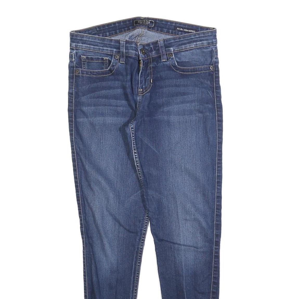 GUESS Womens Slim Blue Denim Cotton Blend Jeans W30 L28 Ultra Skinny Stylish