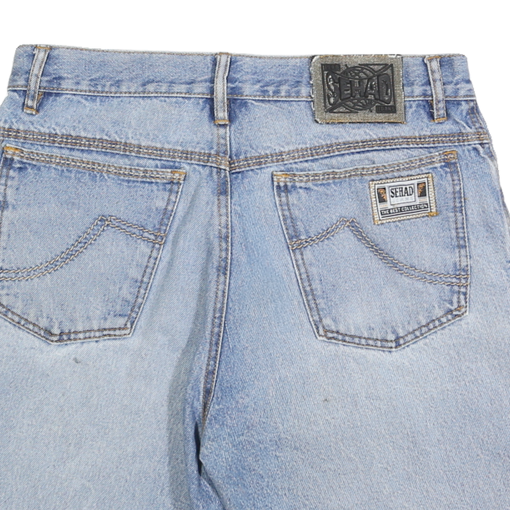 SEHAD Mens Denim Blue Casual Shorts M W32 Classic Fit Comfortable Design