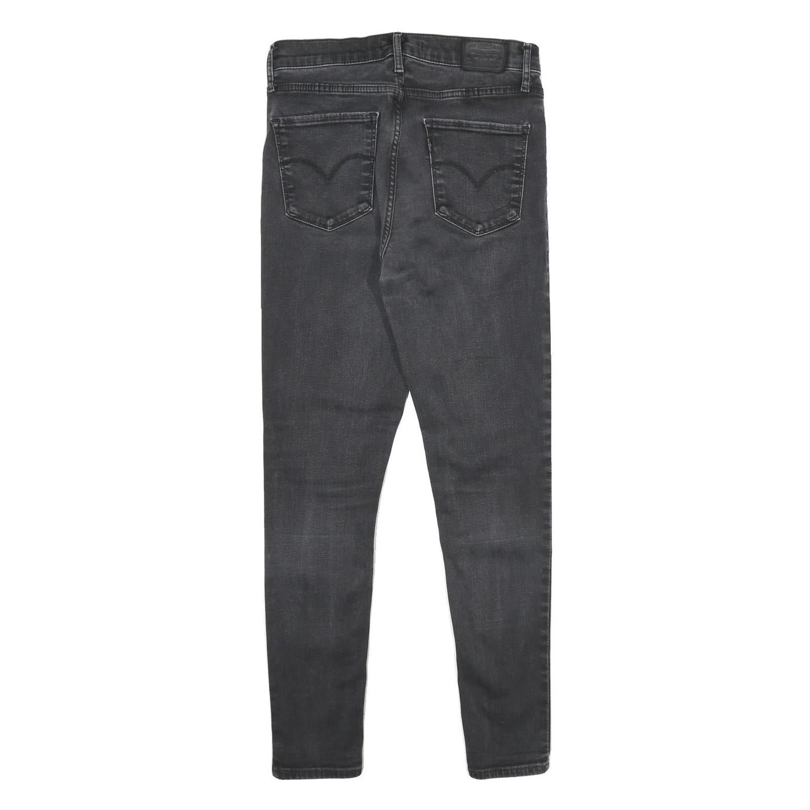 LEVI'S 720 High Rise Super Skinny Big E Womens Jeans Black Slim Skinny Denim
