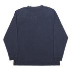 CARHARTT Mens Navy Blue Graphic T-Shirt XL Long Sleeve Henley Workwear