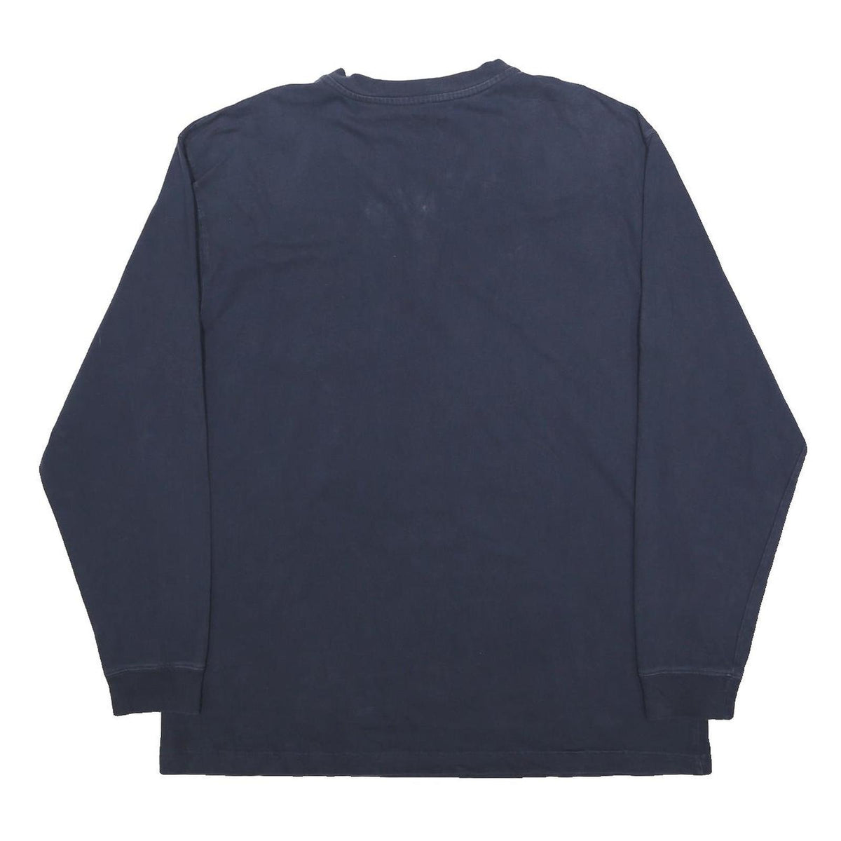 CARHARTT Mens Navy Blue Graphic T-Shirt XL Long Sleeve Henley Workwear