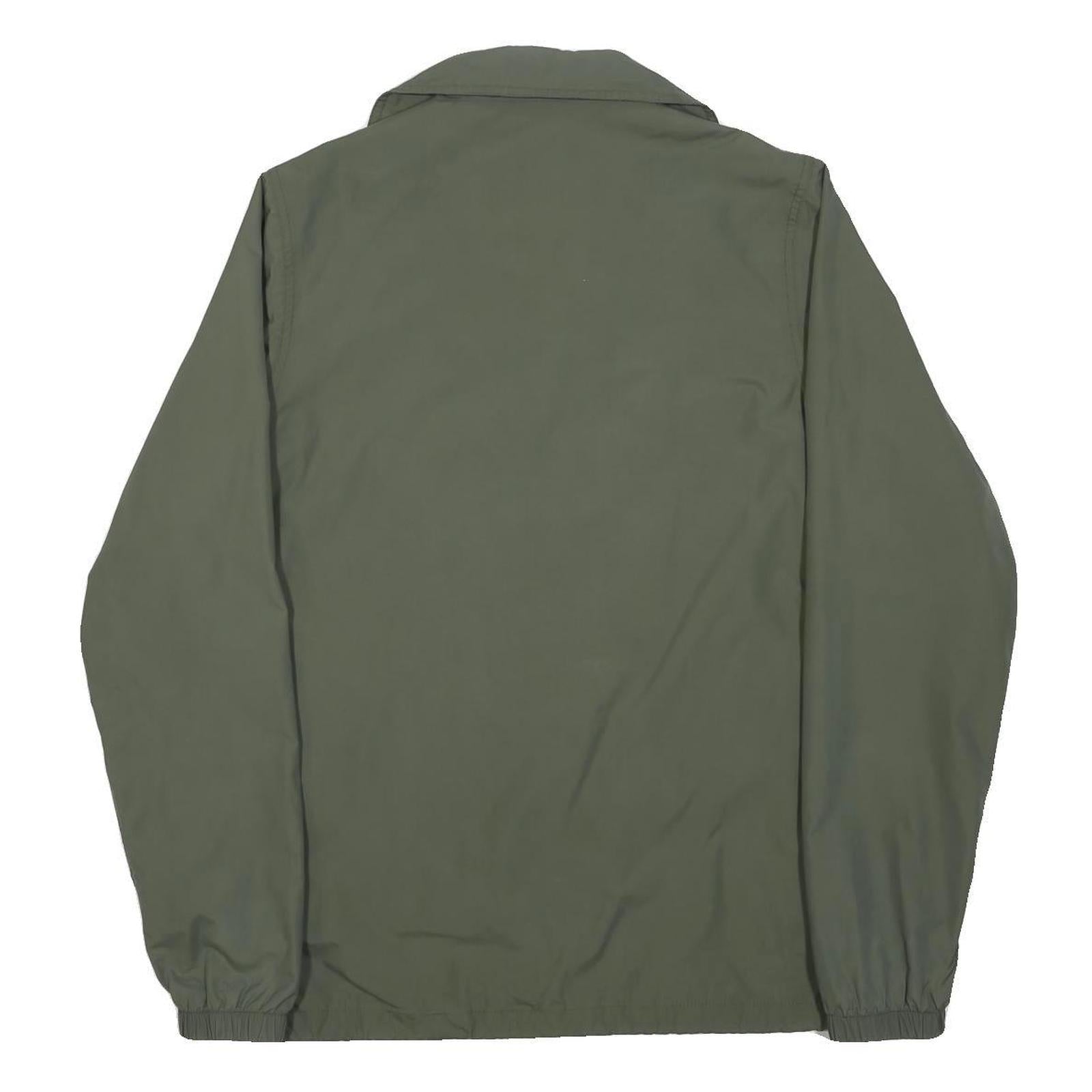 DICKIES Mens Green Jacket S Polyamide Plain Zip Button-Down Collar Casual