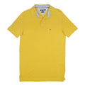 TOMMY HILFIGER Mens Yellow Polo Shirt M Cotton Short Sleeve Classic Logo