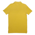 TOMMY HILFIGER Mens Yellow Polo Shirt M Cotton Short Sleeve Classic Logo