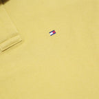 TOMMY HILFIGER Mens Yellow Polo Shirt M Cotton Short Sleeve Classic Logo
