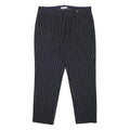 TOMMY HILFIGER Womens Wool Blend Navy Blue Regular Fit Straight Leg Trousers W32