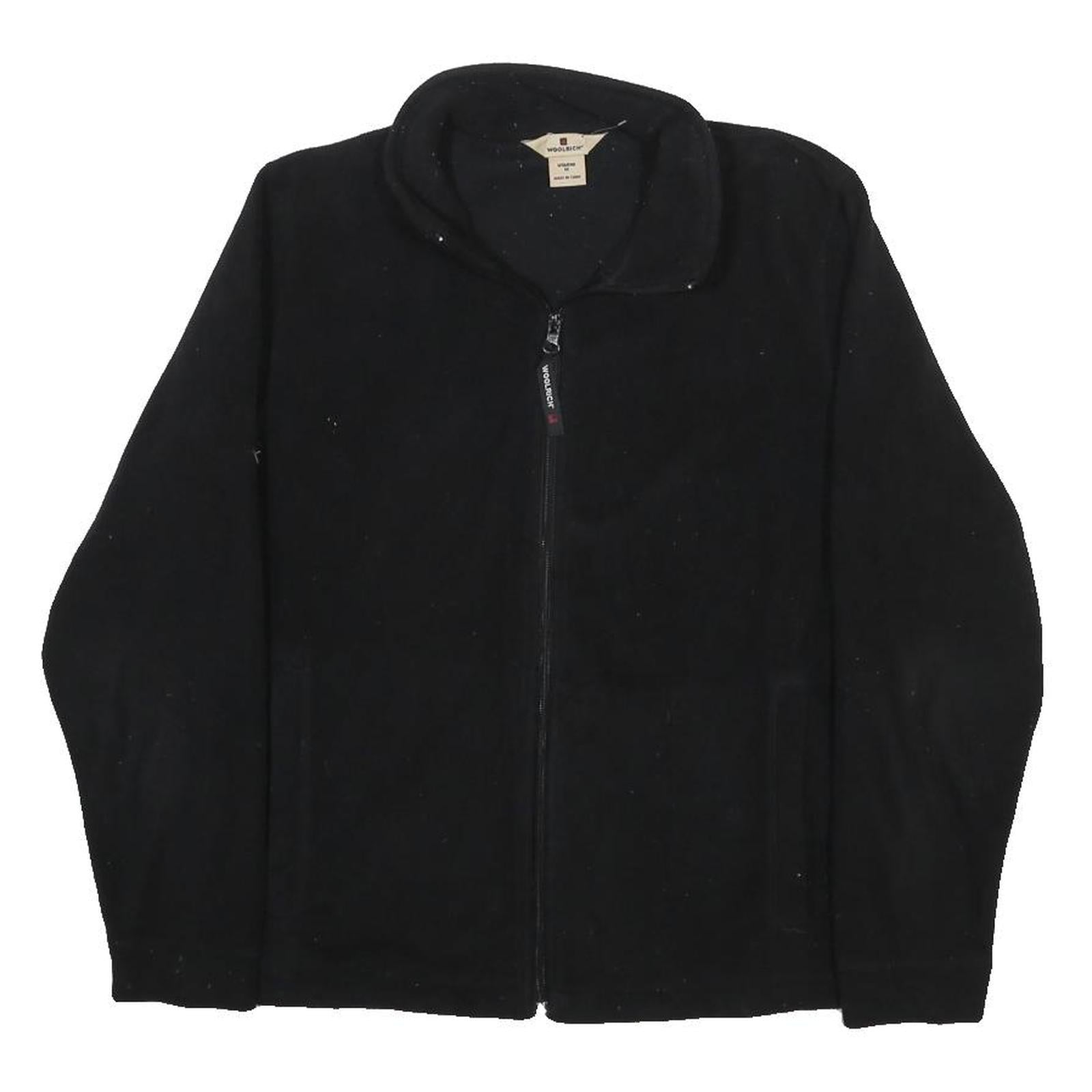 WOOLRICH Womens Black Jacket M Polyester Zip Plain Casual Lightweight
