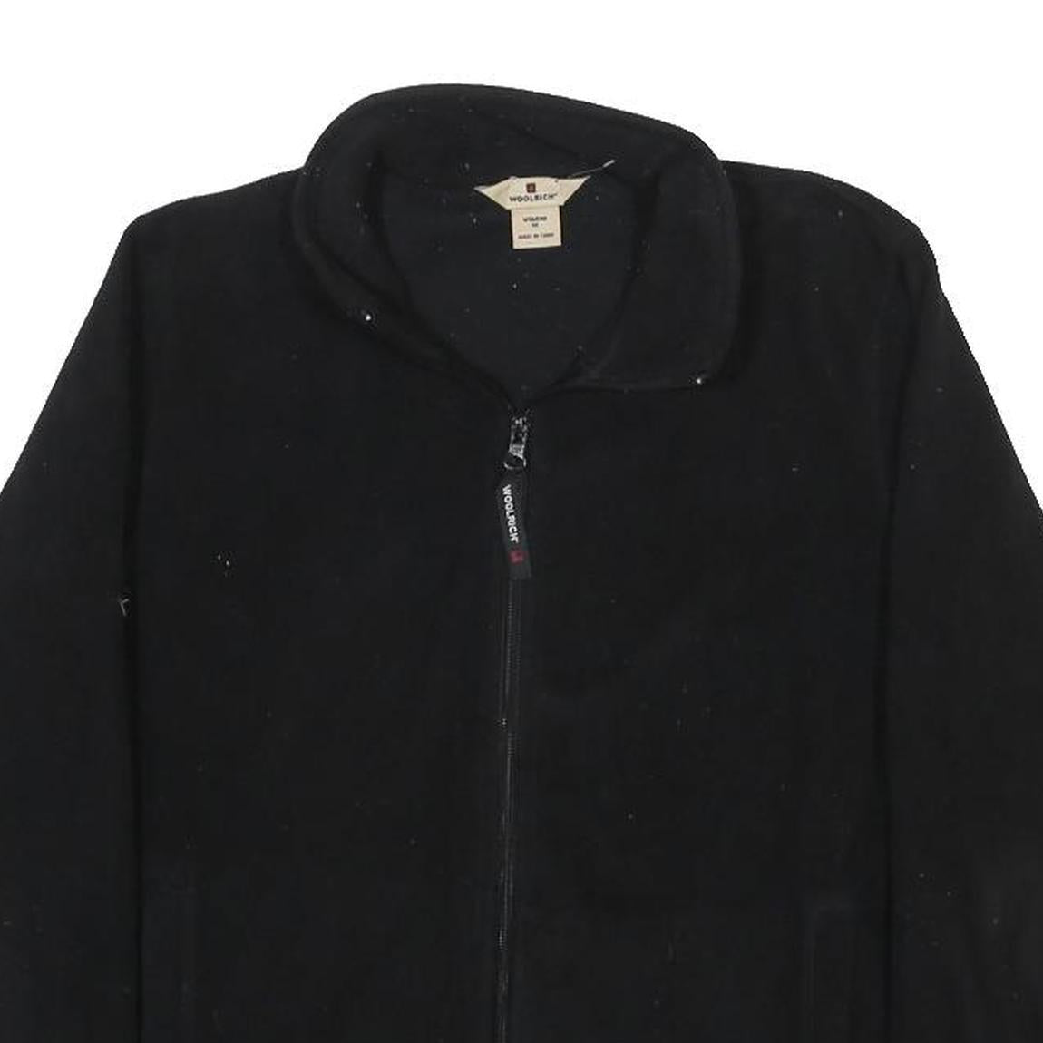 WOOLRICH Womens Black Jacket M Polyester Zip Plain Casual Lightweight