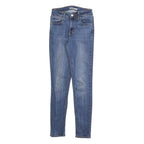 LEVI'S 721 Womens Slim Blue Denim Medium Woven Jeans W26 L30 Classic Zip