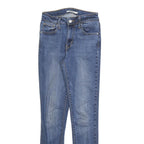 LEVI'S 721 Womens Slim Blue Denim Medium Woven Jeans W26 L30 Classic Zip