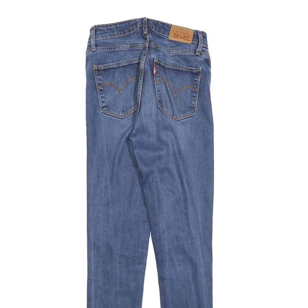 LEVI'S 721 Womens Slim Blue Denim Medium Woven Jeans W26 L30 Classic Zip