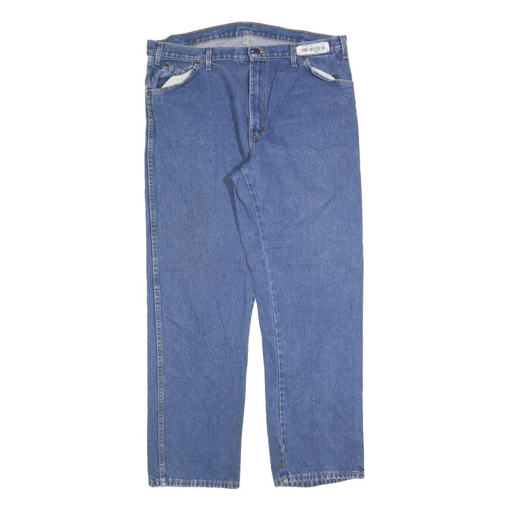DICKIES Mens Relaxed Blue Denim Cotton Blend Jeans W40 L32 Workwear Zip Fly