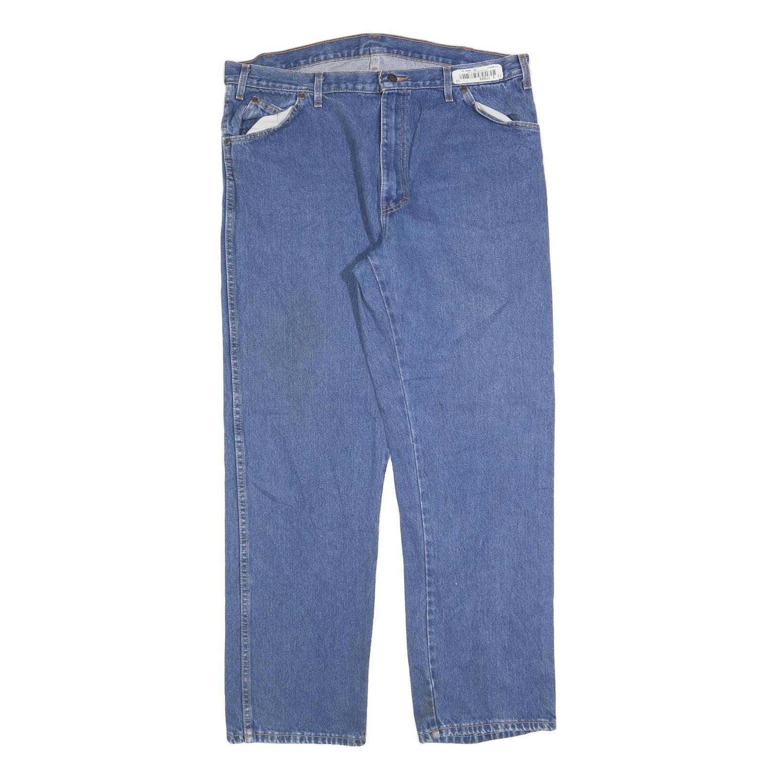DICKIES Mens Relaxed Blue Denim Cotton Blend Jeans W40 L32 Workwear Zip Fly