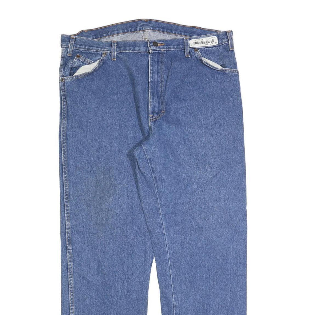 DICKIES Mens Relaxed Blue Denim Cotton Blend Jeans W40 L32 Workwear Zip Fly