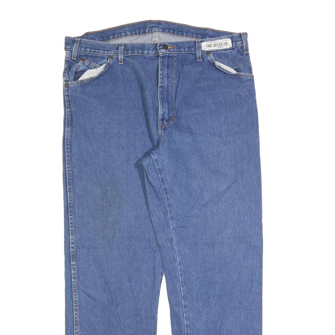 DICKIES Mens Relaxed Blue Denim Cotton Blend Jeans W40 L32 Workwear Zip Fly
