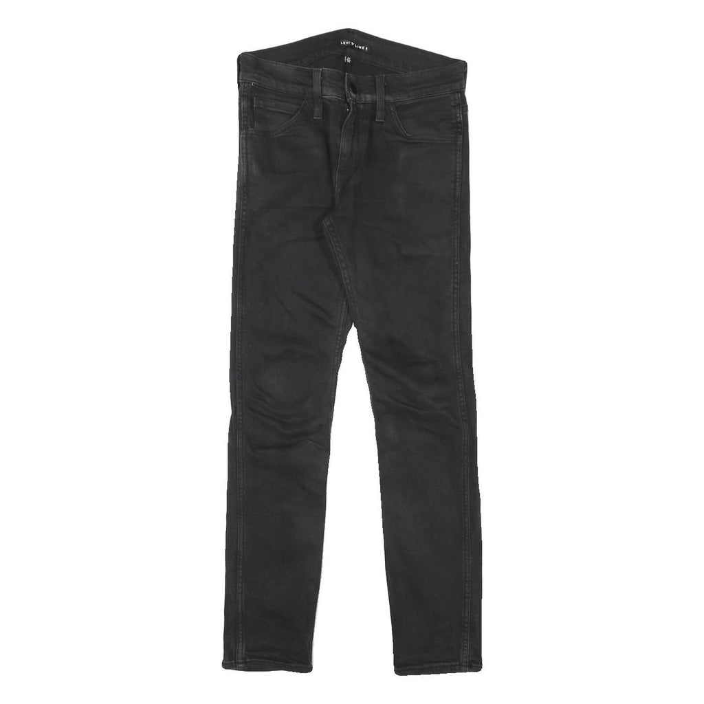 LEVI'S Line 8 Mens Jeans Black Slim Skinny Denim Raw W27 L26 Stretch Zip Fly