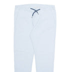 WATSONS Womens Trousers Blue Regular Tapered Linen W34 L29