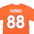 NFL Mens Orange Broncos Denver 88 Thomas Graphic T-Shirt M Short Sleeve Crew