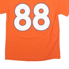 NFL Mens Orange Broncos Denver 88 Thomas Graphic T-Shirt M Short Sleeve Crew