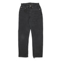 LEVI'S Womens Regular Black Denim Raw Hem W26 L30 Classic Fit Jeans