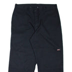 DICKIES Workwear Mens Trousers Black Loose Tapered W38 L29
