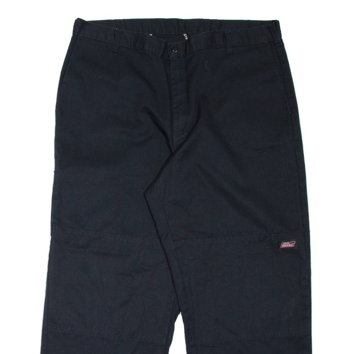 DICKIES Workwear Mens Trousers Black Loose Tapered W38 L29