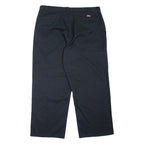 DICKIES Workwear Mens Trousers Black Loose Tapered W38 L29