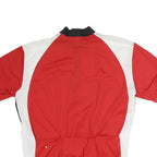 CANARI Mens Red & White T-Shirt 3XL Short Sleeve 1/4 Zip Cycling Jersey