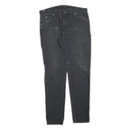 DICKIES Mens Slim Black Cotton Blend Slim Tapered Trousers W34 L32 Workwear