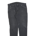 DICKIES Mens Slim Black Cotton Blend Slim Tapered Trousers W34 L32 Workwear