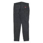 DICKIES Mens Slim Black Cotton Blend Slim Tapered Trousers W34 L32 Workwear