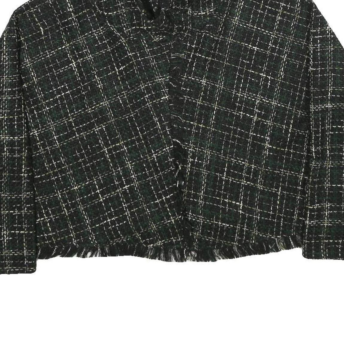 ZARA Womens Black & White Patterned Crew Neck Chunky Knit Jumper L Stylish Warm