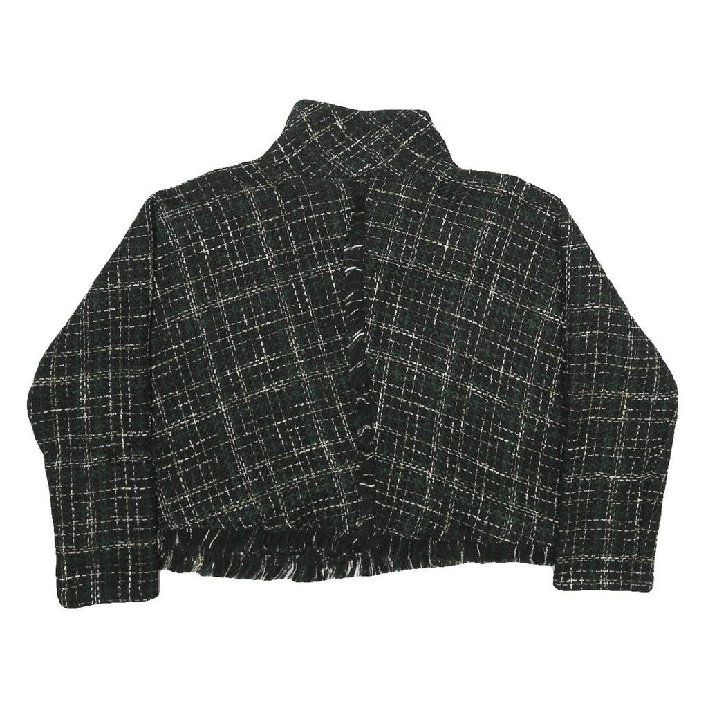 ZARA Womens Black & White Patterned Crew Neck Chunky Knit Jumper L Stylish Warm