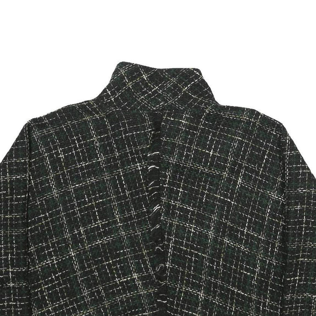 ZARA Womens Black & White Patterned Crew Neck Chunky Knit Jumper L Stylish Warm