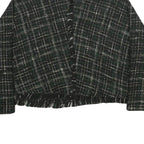 ZARA Womens Black & White Patterned Crew Neck Chunky Knit Jumper L Stylish Warm