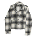 ONLY Mens Black & Cream Checked Jacket M Polyester Button Closure Classic Fit