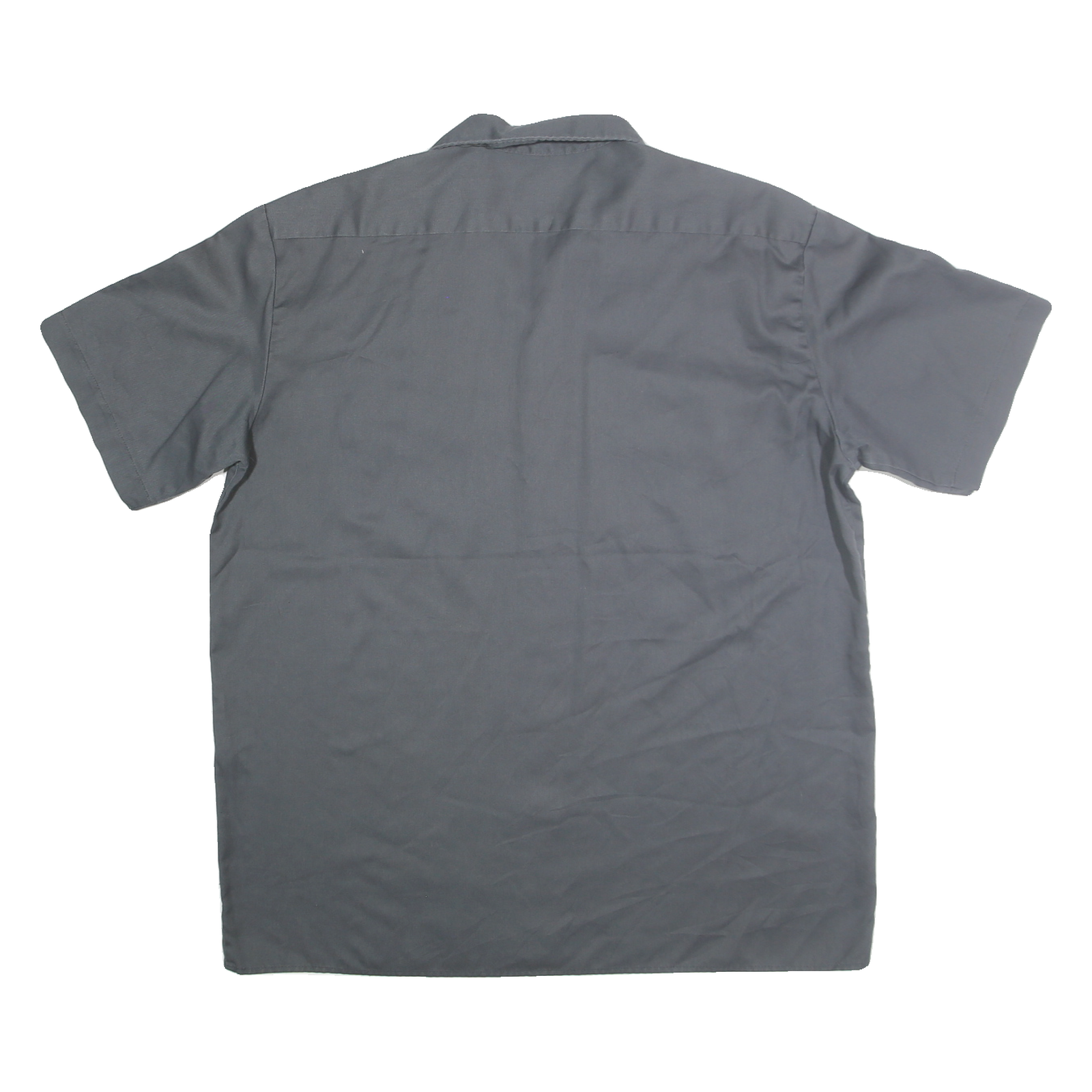 DICKIES Mens Grey Work Shirt XL Fort Bragg California Logo Cotton Blend Button