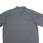 DICKIES Mens Grey Work Shirt XL Fort Bragg California Logo Cotton Blend Button