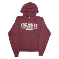 CHAMPION Fox Walley Techical College Mens Maroon Hoodie USA S