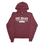 CHAMPION Fox Walley Techical College Mens Maroon Hoodie USA S