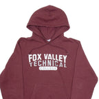 CHAMPION Fox Walley Techical College Mens Maroon Hoodie USA S