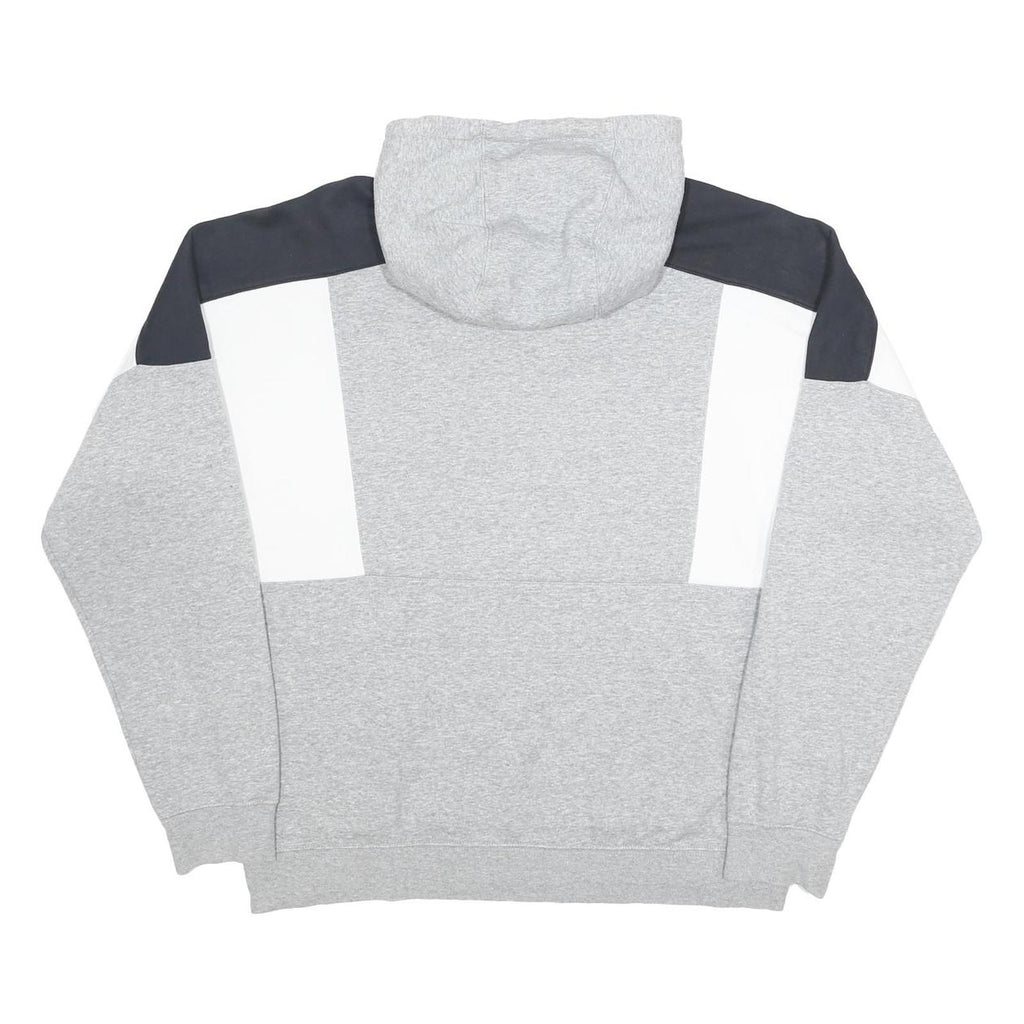 NIKE Womens Grey & White Colourblock Pullover Hoodie M Cotton Blend Sportswear