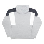 NIKE Womens Grey & White Colourblock Pullover Hoodie M Cotton Blend Sportswear