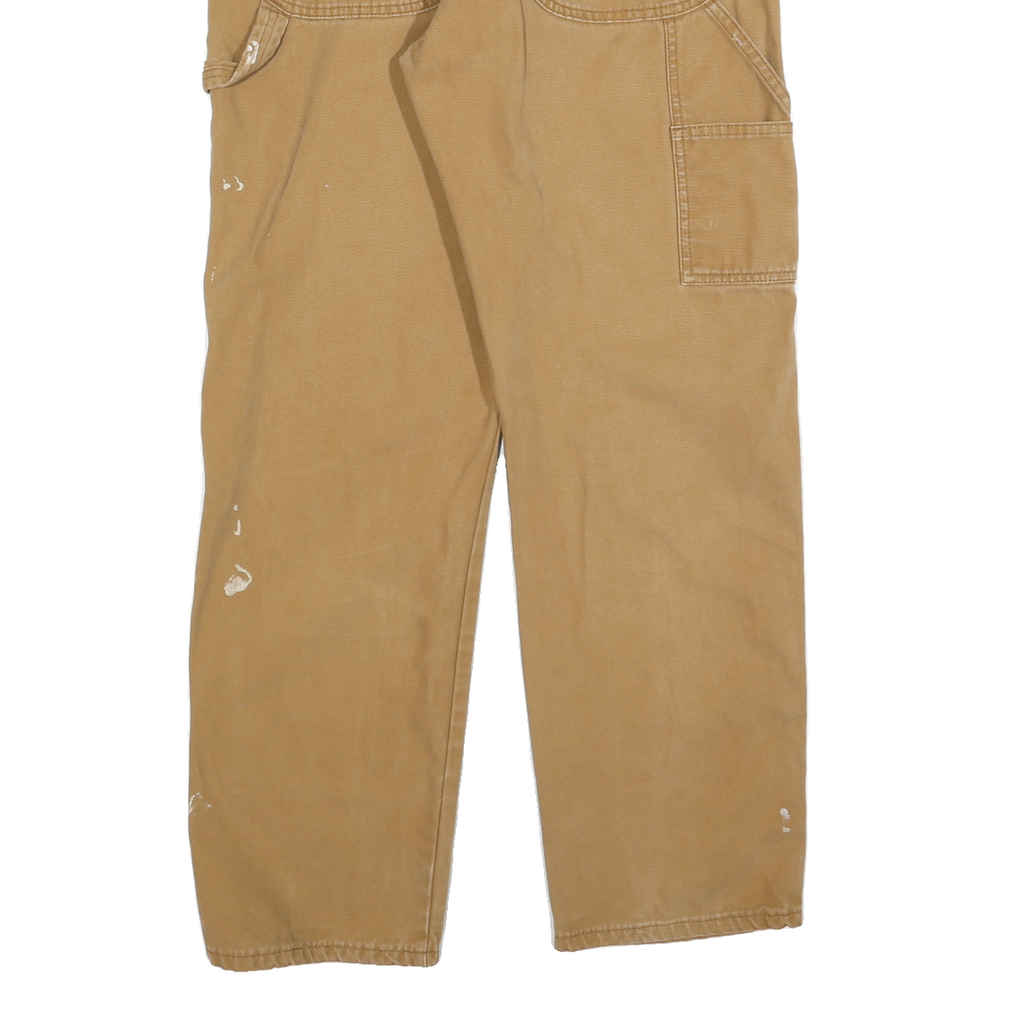 DICKIES Mens Jeans Beige Regular Straight Denim W32 L32 Workwear Utility