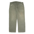 DICKIES Mens Regular Fit Jeans Olive Cotton Blend Zip W38 L30 Workwear