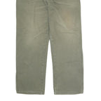 DICKIES Mens Regular Fit Jeans Olive Cotton Blend Zip W38 L30 Workwear