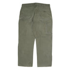 DICKIES Mens Regular Fit Jeans Olive Cotton Blend Zip W38 L30 Workwear