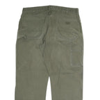 DICKIES Mens Regular Fit Jeans Olive Cotton Blend Zip W38 L30 Workwear