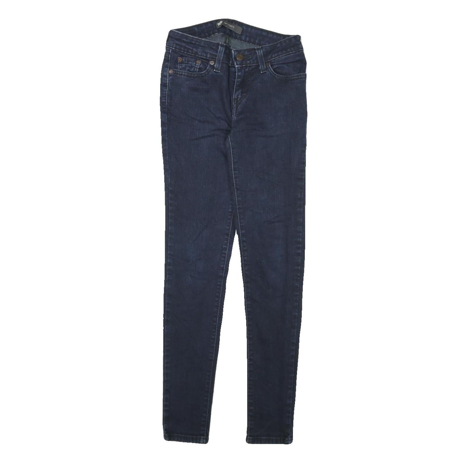 LEVI'S Womens Slim Fit 535 Slim Jeans Denim Dark W25 L28 Stretch Zip Fly