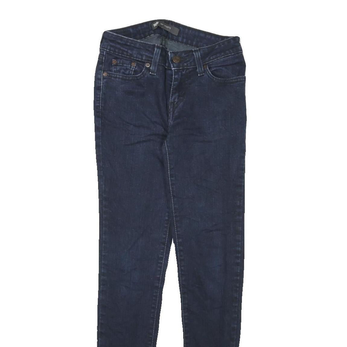 LEVI'S Womens Slim Fit 535 Slim Jeans Denim Dark W25 L28 Stretch Zip Fly